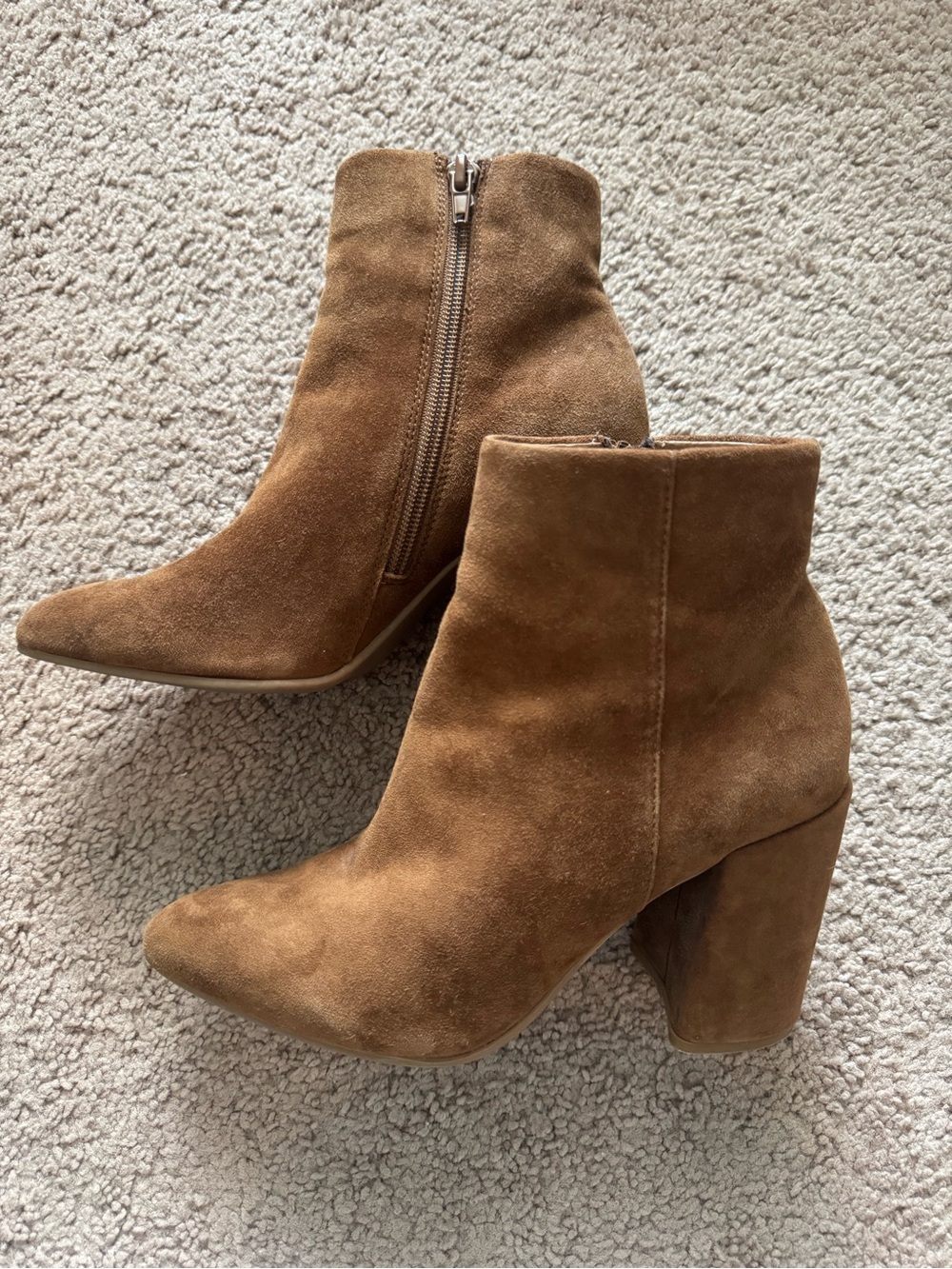 Steve Madden Suede Ankle Booties in Brown